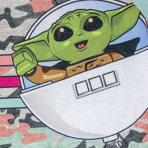 Girls Lego Star Wars Baby Yoda Sleep Shirt Nightgown & Slippers Size Sm 6/6X NWT - Picture 4 of 4